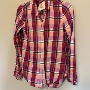 SO- lightweight flannel top.  Perfect for fall
